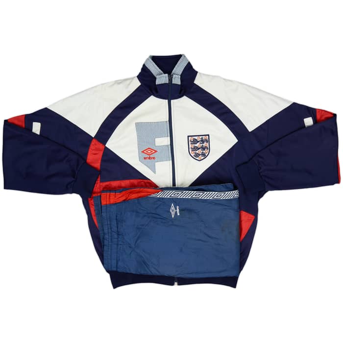 1990-92 England Umbro Tracksuit - 6/10 - (M)