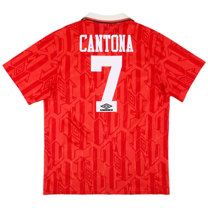 1992-94 Manchester United Home Shirt Cantona #7 - 5/10 - (XL)