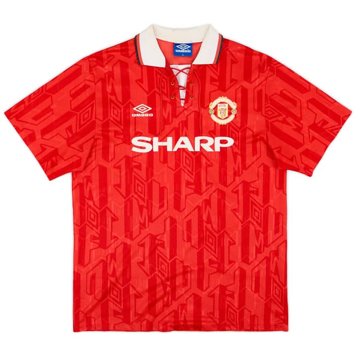 1992-94 Manchester United Home Shirt Cantona #7 - 5/10 - (XL)