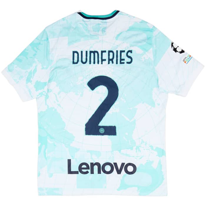 2022-23 Inter Milan Away Shirt & Shorts Dumfries #2 - 8/10 - (L)