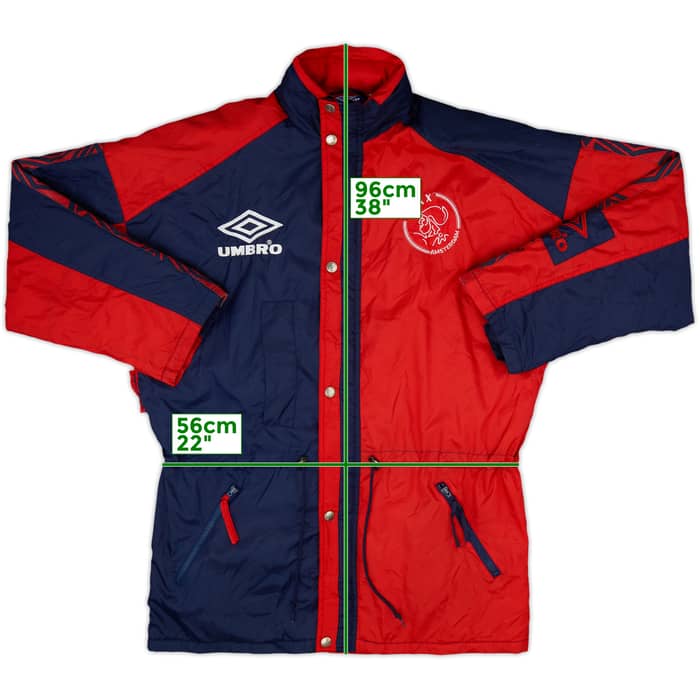 1996-97 Ajax Umbro Padded Bench Coat - 9/10 - (L)