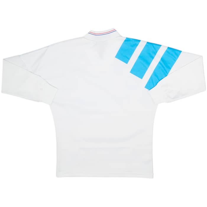 1991-92 Olympique Marseille Home L/S Shirt - 8/10 - (L)