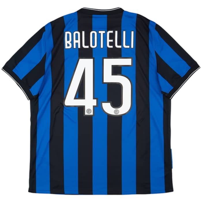 2009-10 Inter Milan Home Shirt Balotelli #45 - 8/10 - (XL)
