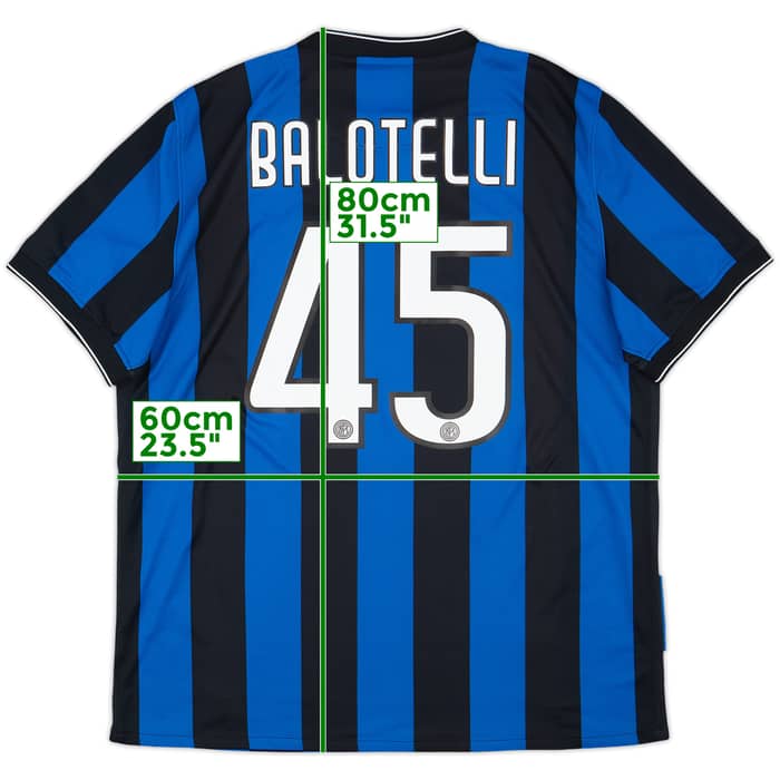 2009-10 Inter Milan Home Shirt Balotelli #45 - 8/10 - (XL)