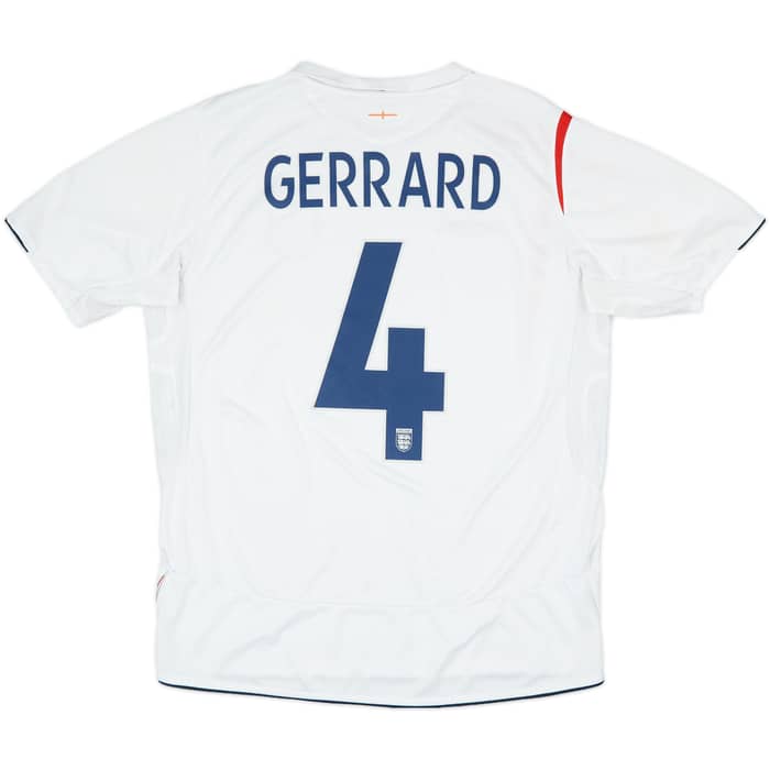 2005-07 England Home Shirt Gerrard #4 - 7/10 - (L)