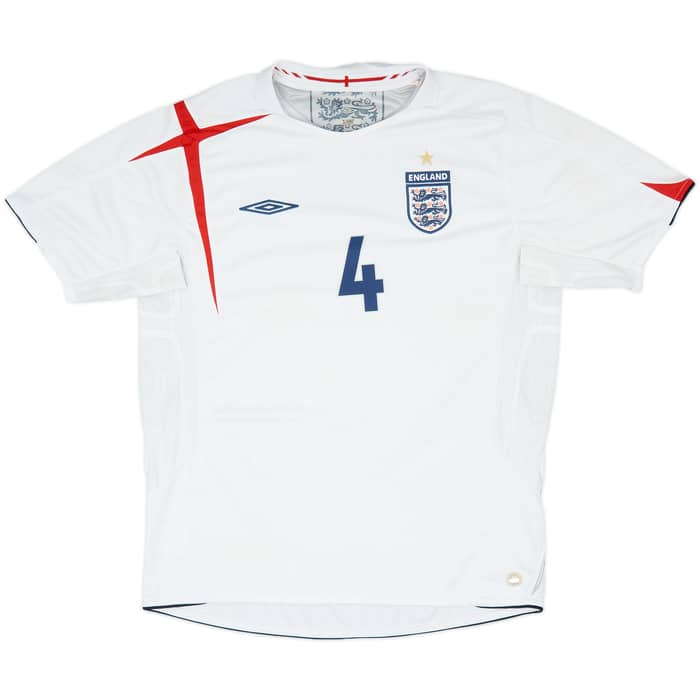 2005-07 England Home Shirt Gerrard #4 - 7/10 - (L)