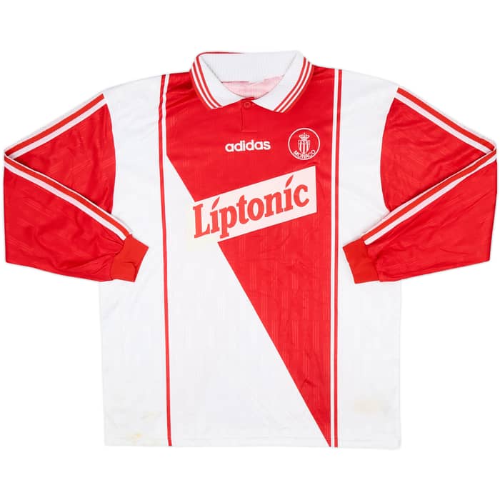 1996-97 Monaco Match Issue UEFA Cup Home Shirt Grimandi #18