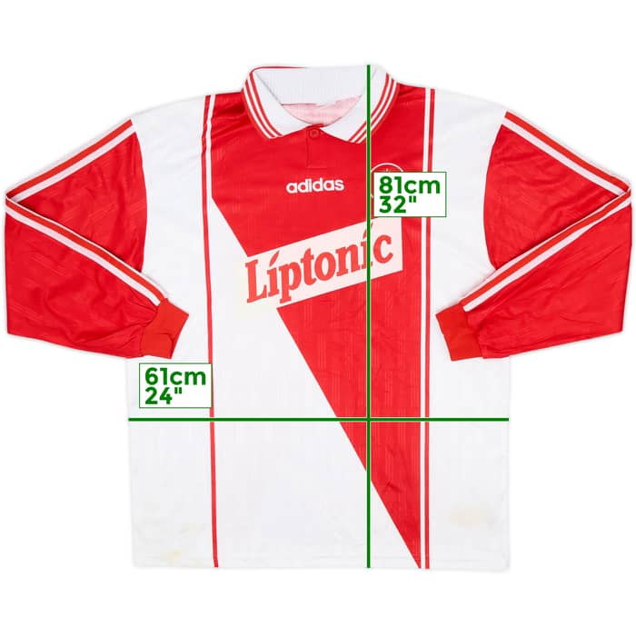 1996-97 Monaco Match Issue UEFA Cup Home Shirt Grimandi #18