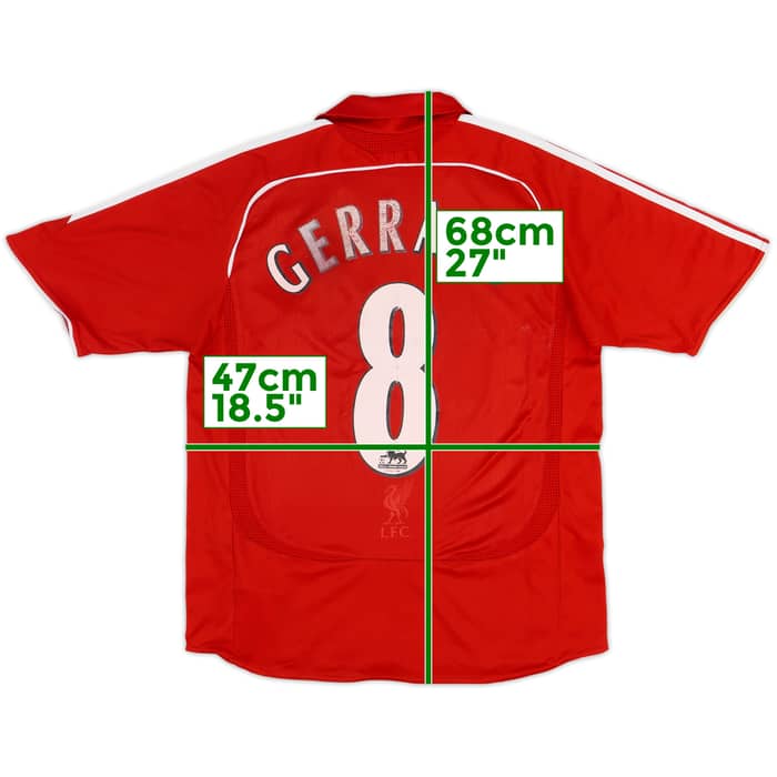 2006-08 Liverpool Home Shirt Gerrard #8 - 4/10 - (13-14 Years)