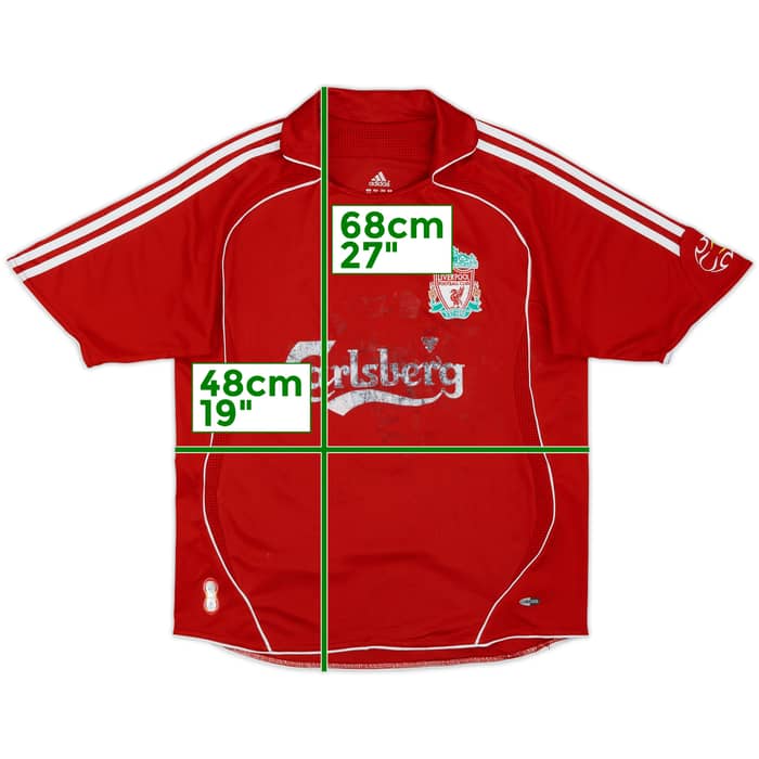 2006-08 Liverpool Home Shirt Gerrard #8 - 4/10 - (XL.Boys)