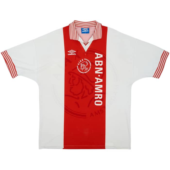 1995-96 Ajax Home Shirt Kluivert #9 - 7/10 - (XL)
