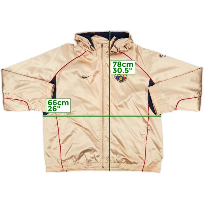 2001-02 Barcelona Nike Hooded Track Jacket - 8/10 - (L)