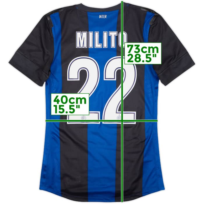 2012-13 Inter Milan Player Issue Home Shirt Milito #22 - 8/10 - (S)