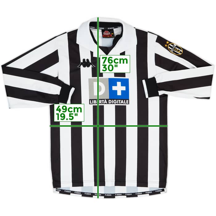 1998-99 Juventus Home L/S Shirt Zidane #21 - 7/10 - (S)