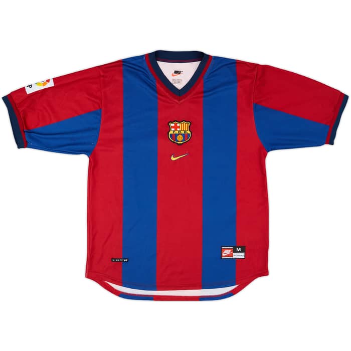 1998-00 Barcelona Home Shirt Rivaldo #11 - 7/10 - (M)