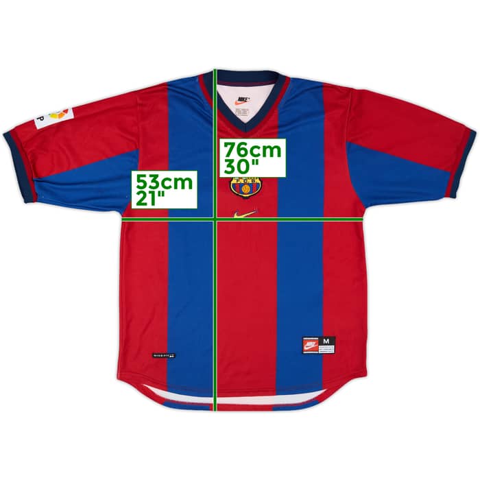 1998-00 Barcelona Home Shirt Rivaldo #11 - 7/10 - (M)