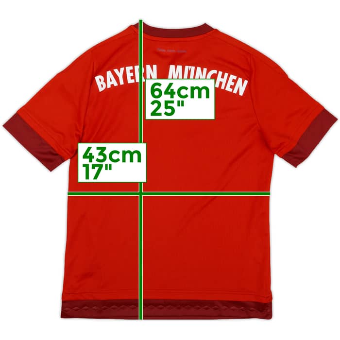 2015-16 Bayern Munich Home Shirt - 9/10 - (L.Boys)