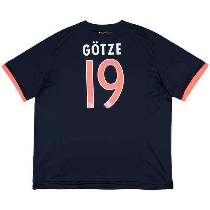 2015-16 Bayern Munich Third Shirt Gotze #19 - 9/10 - (XXL)