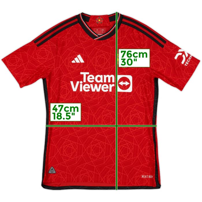 2023-24 Manchester United Authentic Home Shirt Mainoo #37 - 10/10 - (M)