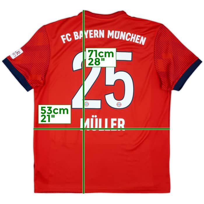 2018-19 Bayern Munich Home Shirt Muller #25 - 8/10 - (L)
