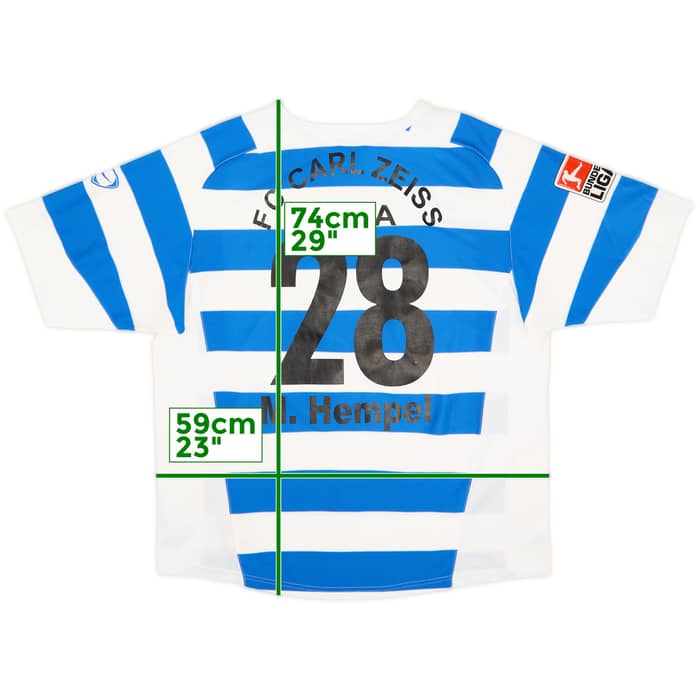 2007-08 Carl Zeiss Jena Home Cup Shirt M.Hempel #28 - 8/10 - (XL)
