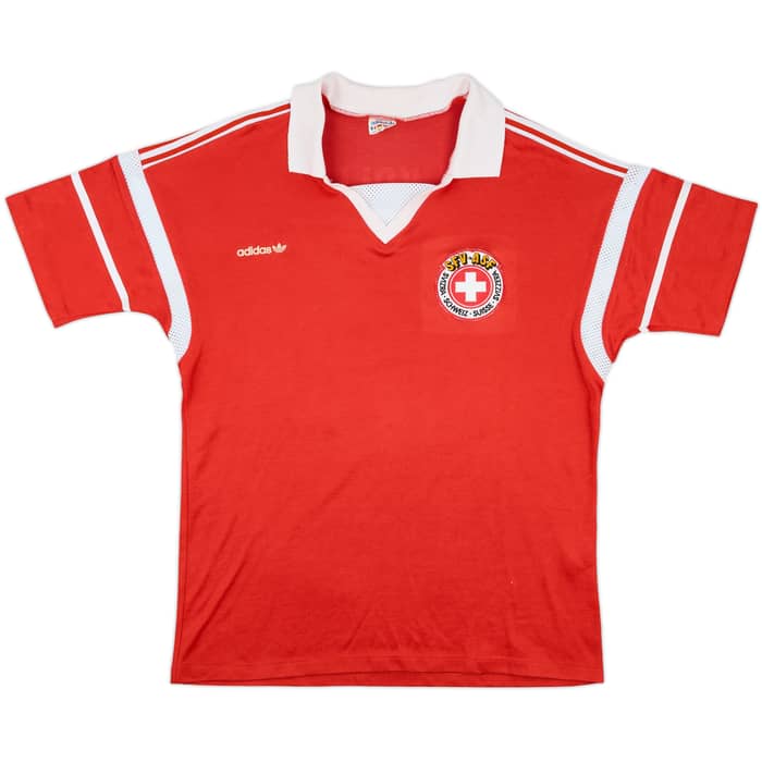 1988-90 Switzerland Home Shirt Adi Koller #50 - 7/10 - (L)