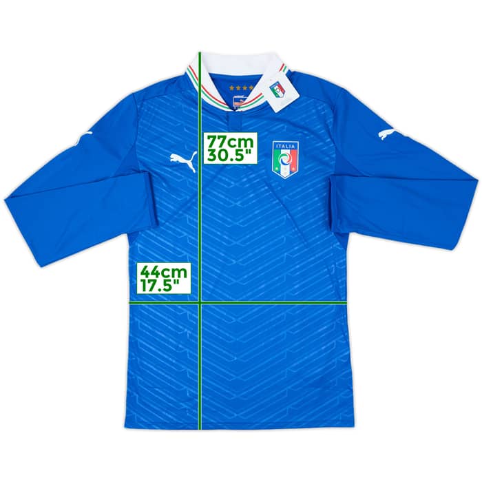 2012-13 Italy Player Issue Home L/S Shirt (M)