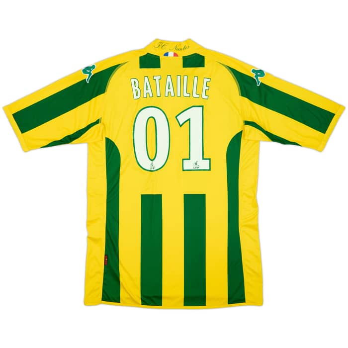 2009-10 Nantes Home Shirt Bataille #01 - 8/10 - (XL)