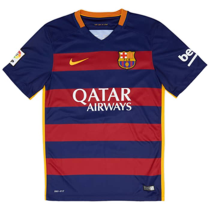 2015-16 Barcelona Home Shirt and Shorts Neymar Jr #11 - 9/10 - (S)