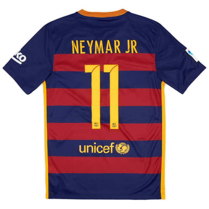 2015-16 Barcelona Home Shirt and Shorts Neymar Jr #11 - 9/10 - (S)