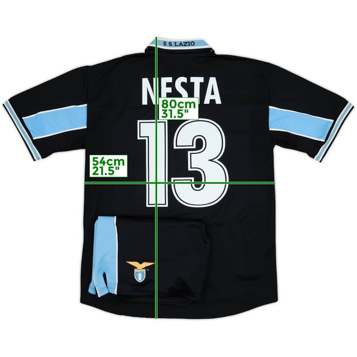 Camiseta de visitante del Lazio 1998-99 y Pantalones cortos Nesta #13 - 8/10 - (M)