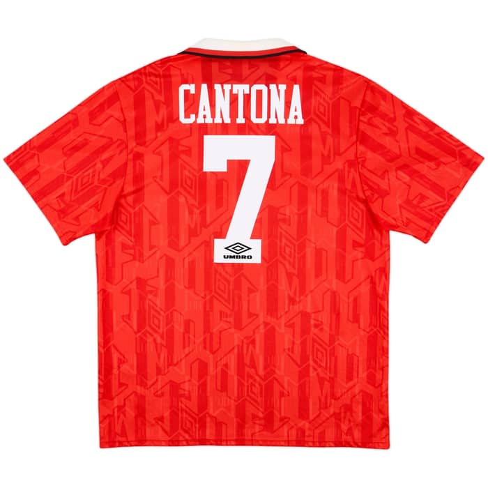 1992-94 Manchester United Home Shirt Cantona #7 - 8/10 - (XL)