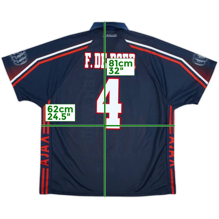 1997-98 Ajax Away Shirt F.De Boer #4 - 9/10 - (XXL)