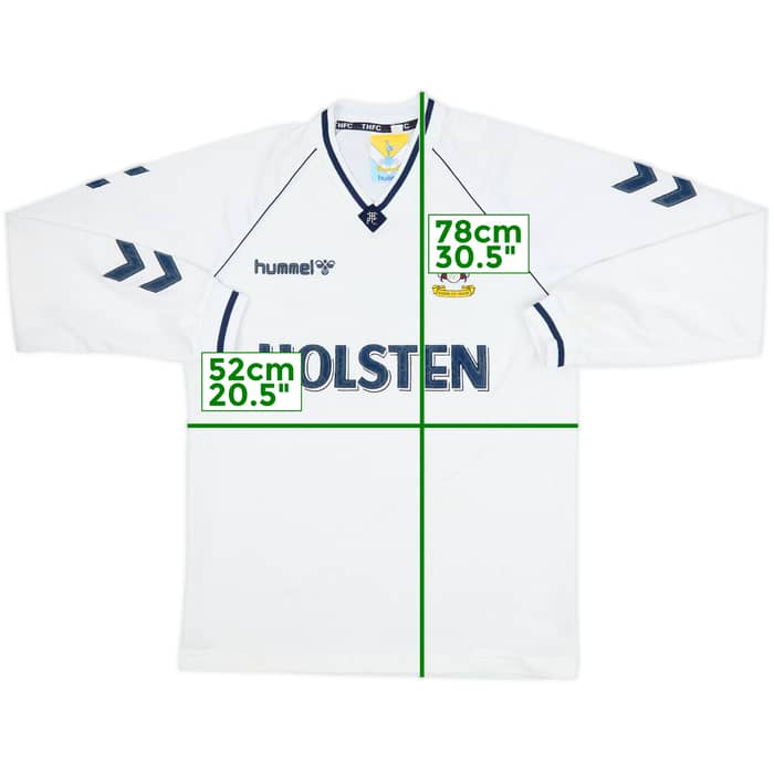 1989-91 Tottenham Home L/S Shirt - 6/10 - (XL)
