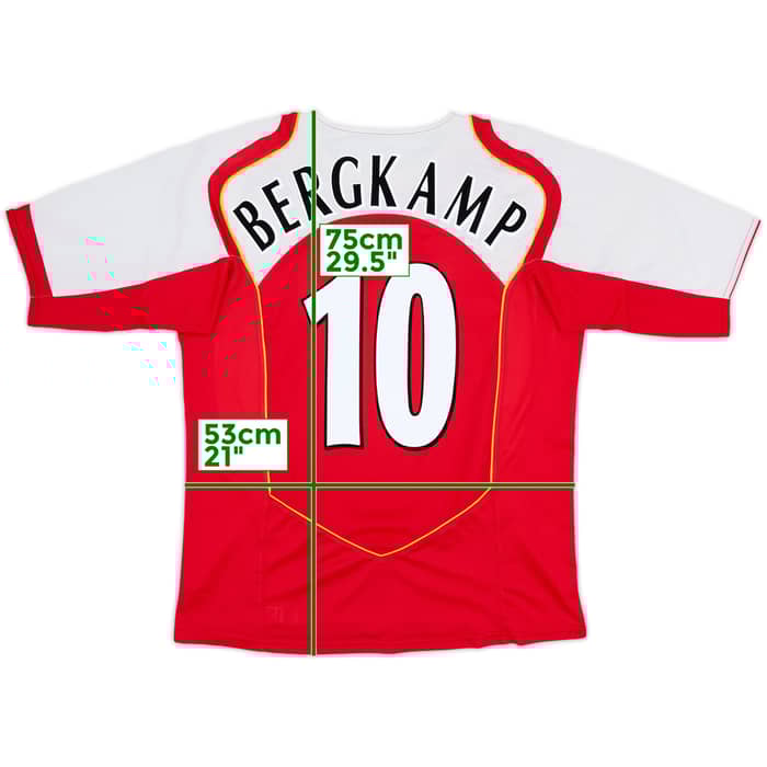 2004-05 Arsenal Home Shirt Bergkamp #10 - 7/10 - (L)