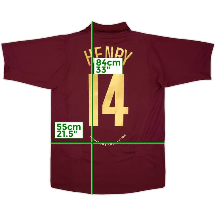2005-06 Arsenal Home Shirt Henry #14 - 8/10 - (L)