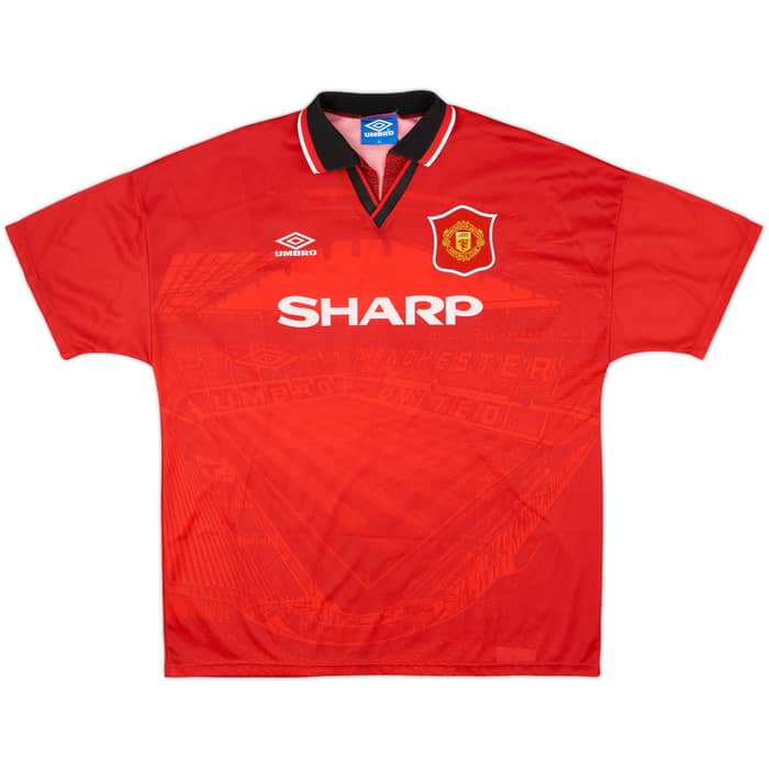 1994-96 Manchester United Home Shirt Cantona #7 - 10/10 - (XL)
