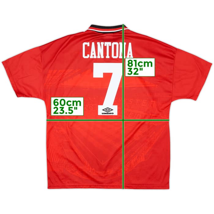 1994-96 Manchester United Home Shirt Cantona #7 - 10/10 - (XL)