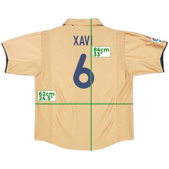 2001-03 Barcelona Away Shirt Xavi #6 - 6/10 - (XL)