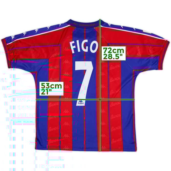 1997-98 Barcelona Home Shirt Figo #7 - 8/10 - (M)