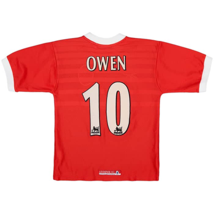 1998-00 Liverpool Home Shirt Owen #10 - 8/10 - (XL.Boys)