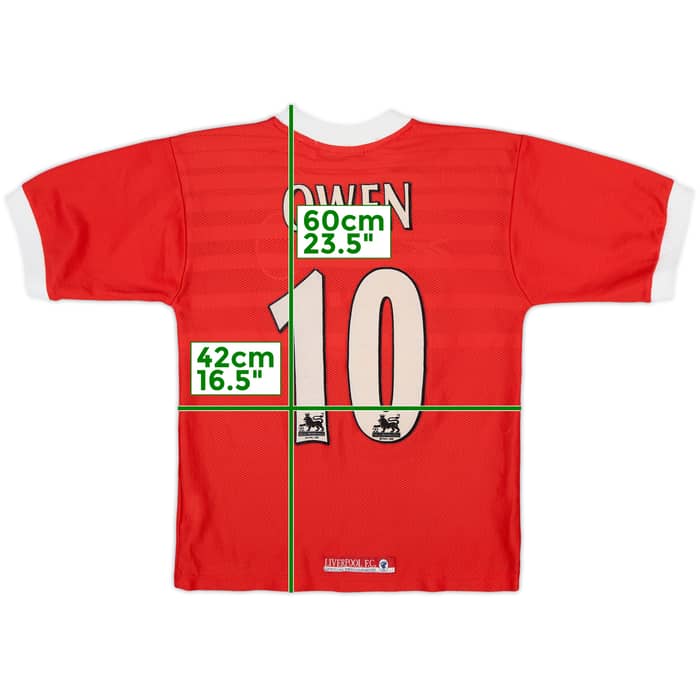1998-00 Liverpool Home Shirt Owen #10 - 8/10 - (XL.Boys)