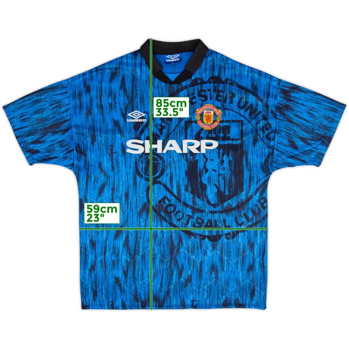 1992-93 Manchester United Away Shirt - 8/10 - (XL)
