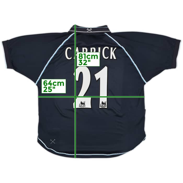 1999-01 West Ham Third Shirt Carrick #21 - 8/10 - (XXL)