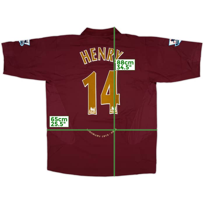 2005-06 Arsenal Home Shirt Henry #14 (XXL)
