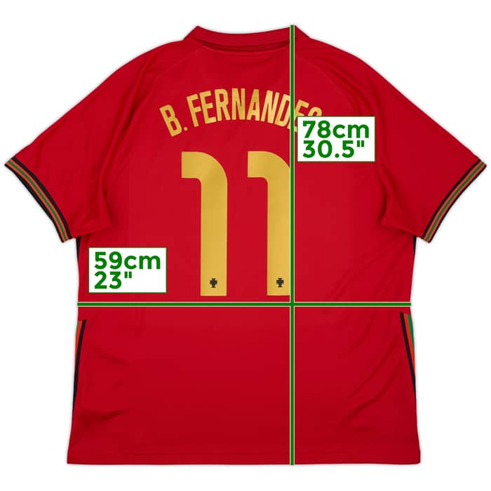 2020-21 Portugal Home Shirt B.Fernandes #11 - 8/10 - (XL)