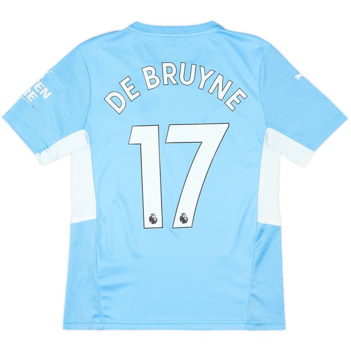 2021-22 Manchester City Home Shirt De Bruyne #17 - 7/10 - (S)