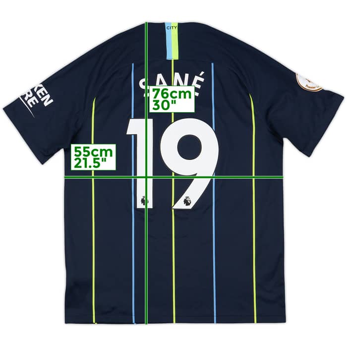 2018-19 Manchester City Away Shirt Sane #19 - 10/10 - (L)