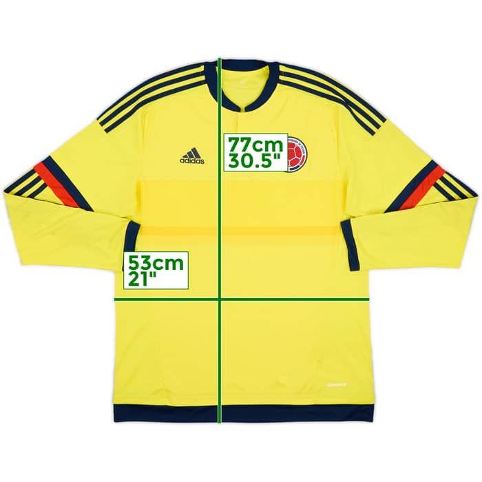 2015 Colombia Copa America Home L/S Shirt - 7/10 - (L)