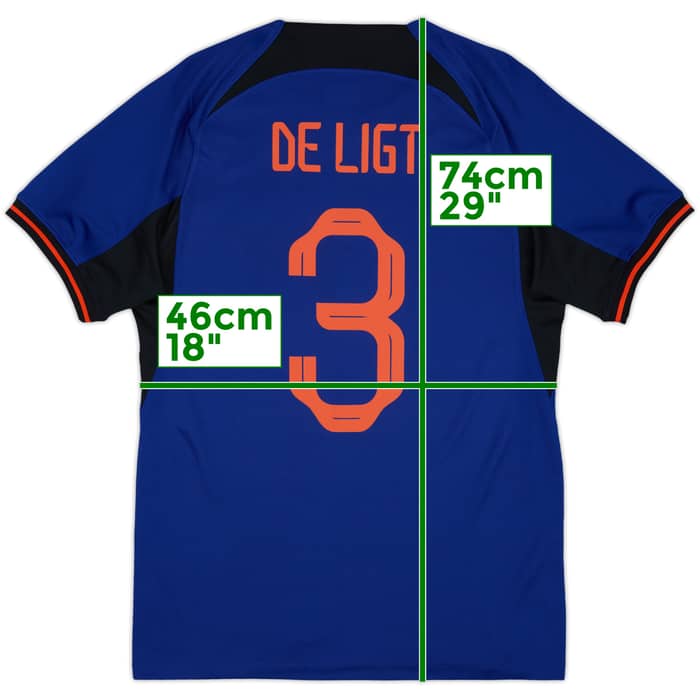 2022-23 Netherlands Away Shirt De Ligt #3 - 9/10 - (S)